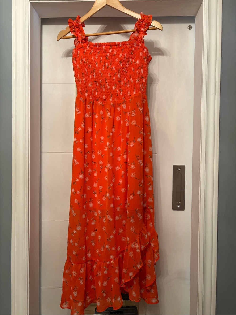 Maurices Bright Orange Smocked Dress - Summer Wedding Guest Dress